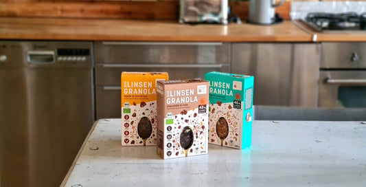 Das Linsen-Granola ist in den ersten Supermärkten erhältlich!